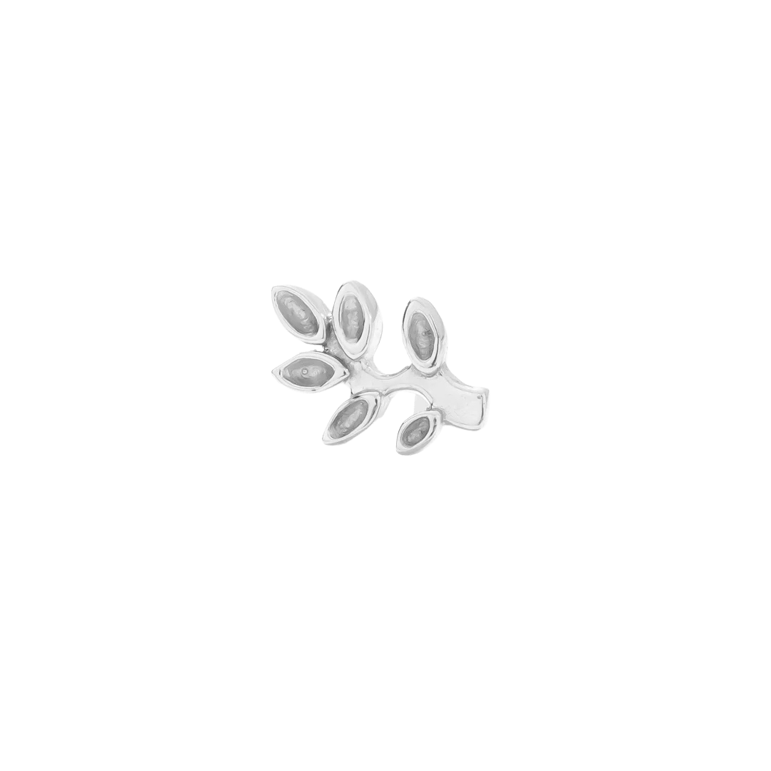 Handmade gold Frond piercing stud – minimalist botanical look