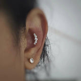 Curved Dani Design with Synthetic Opals – Macro Close-Up