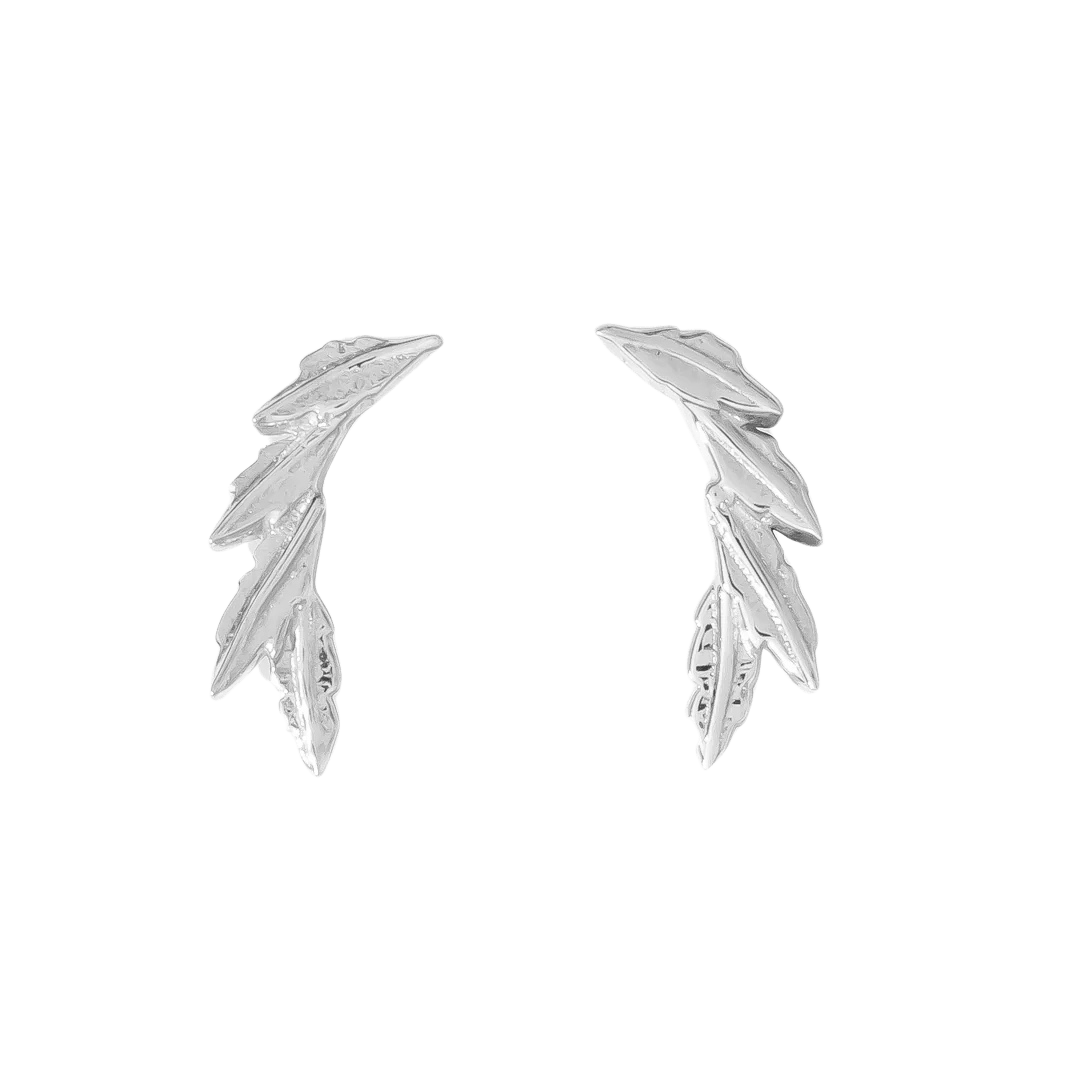 Laurel 14K Gold Threadless Pin – Front View