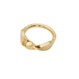 London clicker ring with twisted design in 14K yellow gold