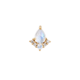 Love Language Threadless End in 14K Gold – Front View
