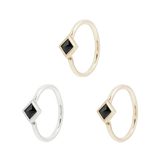 MAE BLACK SPINEL SEAMLESS RING piercing-zone.com