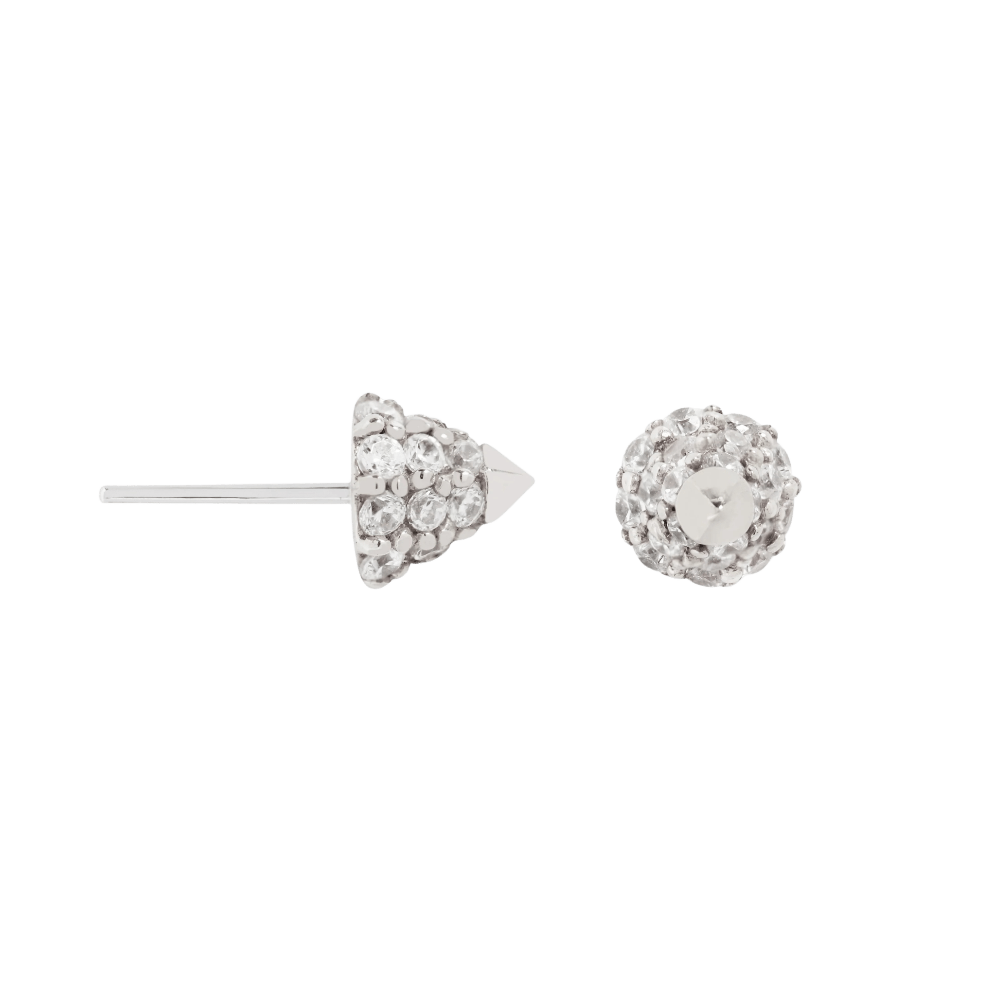 Maximalist Spark – CZ Dome Cluster – 14K Gold Threadless End