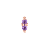 Minimalist Linear Design with Two Purple Gems – Close-Up