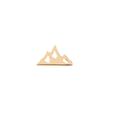 Minimalist mountain-shaped gold stud