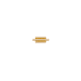 Minimalist three-bar piercing stud in solid gold