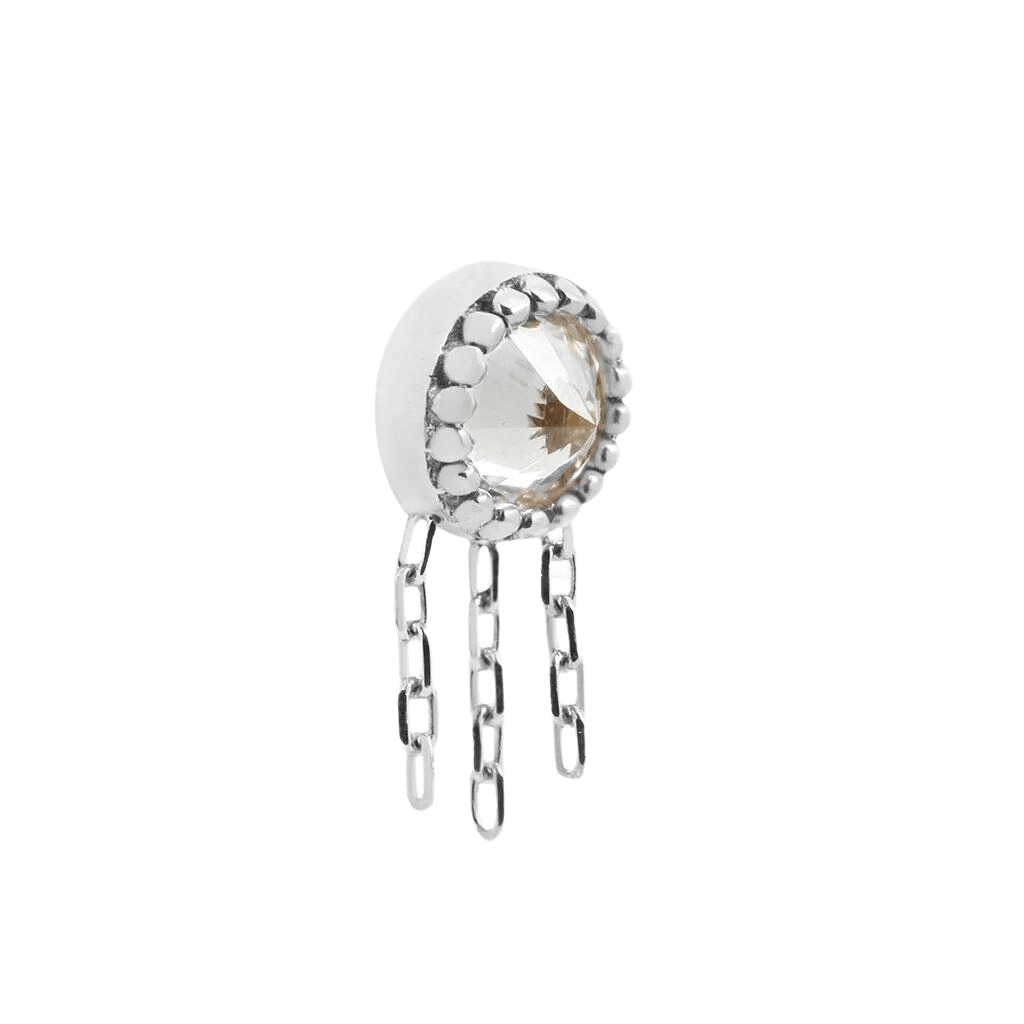 REBEL REBEL - CZ + CHAIN - THREADLESS END piercing-zone.com