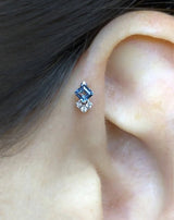 Model Wearing Vivienne in Helix Piercing – Rich Color Accent