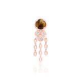 Model wearing Zuri Vertical Threadless End in Flat Piercing