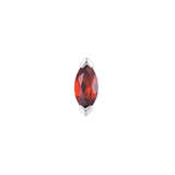 Modeled Look: Zuri Garnet in Helix Piercing on Pale Skin Tone