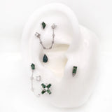 MOSS AGATE PEAR - THREADLESS END piercing-zone.com