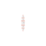 Side view of Nala threadless jewelry in rose gold – elegant minimal profile