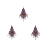 NOBLE - AMETHYST + CZ - THREADLESS END piercing-zone.com
