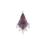 NOBLE - AMETHYST + CZ - THREADLESS END piercing-zone.com
