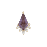 NOBLE - AMETHYST + CZ - THREADLESS END piercing-zone.com