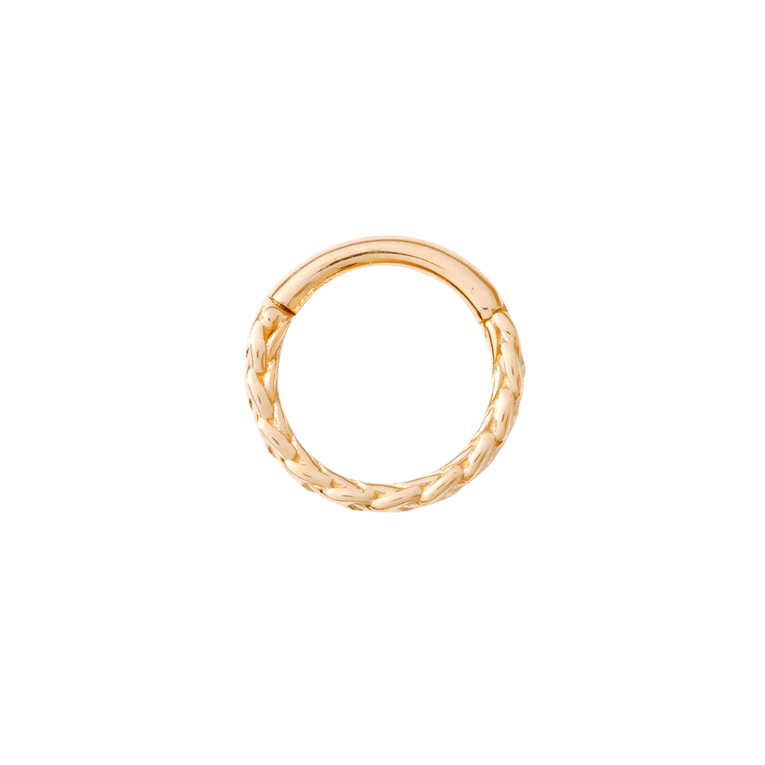 Open Verona Clicker showing 16G hinge clasp