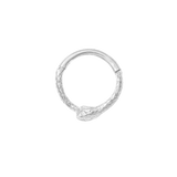 Ouroboros Ring Styled with Other Symbolic Piercing Jewelry