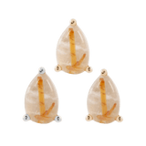 RUTILATED QUARTZ PEAR - THREADLESS END piercing-zone.com