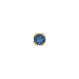 Peekaboo threadless end with rose-cut London Blue Topaz in 14k yellow gold