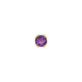 Peekaboo threadless end with rose-cut amethyst in 14k yellow gold
