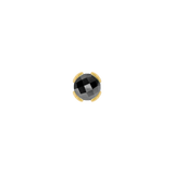 Peekaboo threadless end with rose-cut black spinel in 14k yellow gold
