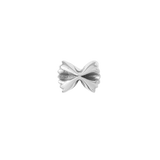 Playful gold bow-shaped stud for tragus and helix