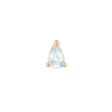 Rainbow Moonstone Pear Threadless End in 14K Yellow Gold – Front View