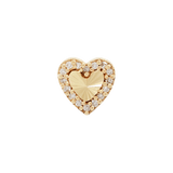 Rebel Heart 14K Gold Threadless End with 16 Diamonds – Front View