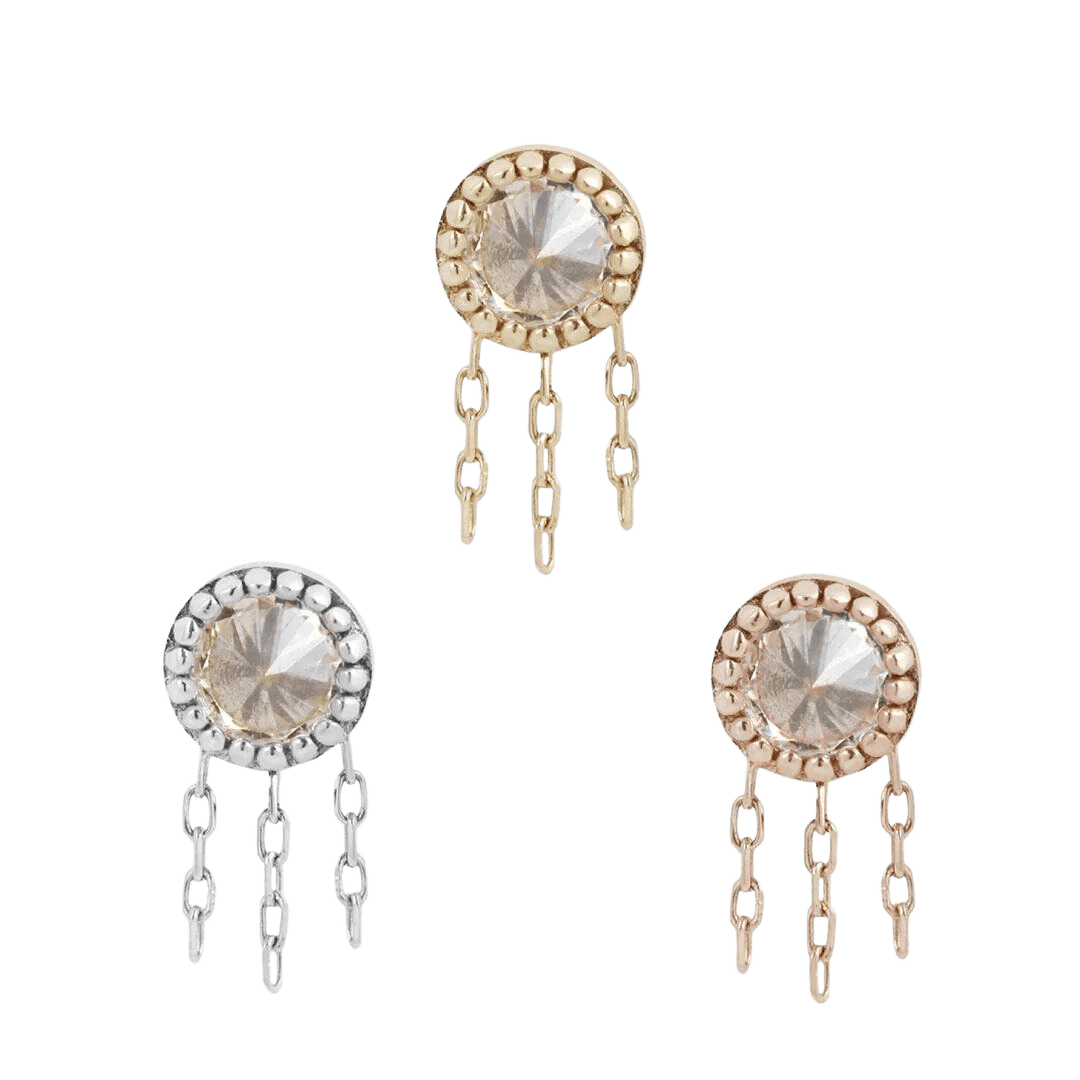 REBEL REBEL - CZ + CHAIN - THREADLESS END piercing-zone.com