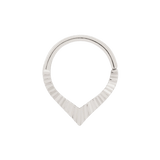 Rise Lazer Ring Displayed in Yellow, White, and Rose Gold