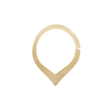 Rise 14K Gold Seam Ring with Polished and Sandblasted Sides – Front View