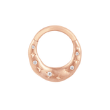 Rose gold celestial ring with twinkling CZs for daith piercing