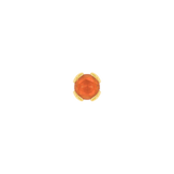 Sandblasted orange garnet threadless end in 14k gold setting