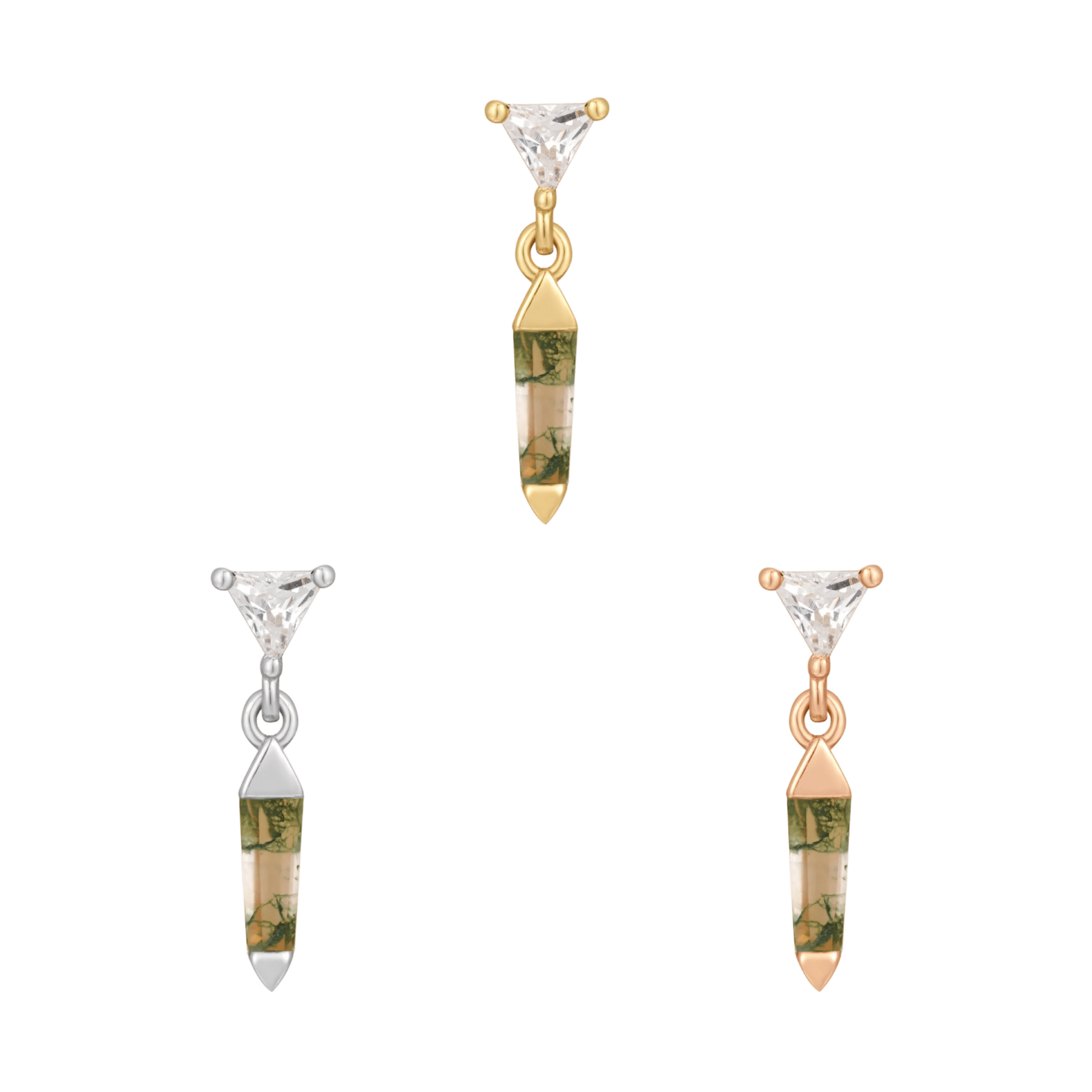 Savvy 14K Gold End on White Background – Display of Shape and Texture