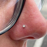 Close-Up of 3mm Round CZ in 4-Prong Setting