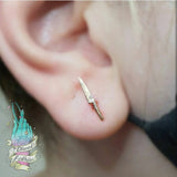 Shelly D 14K Gold Curved Shell Threadless End – Front View