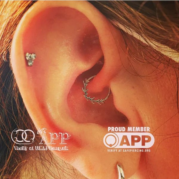 Model Wearing Raven Ring in Septum Piercing – Bold Statement