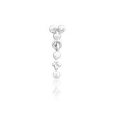 Side Angle of Jett Gold Threadless End Showing Minimalist Design