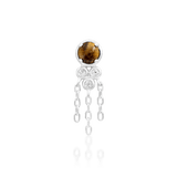 Side Angle of Zuri Gold Drop End Showing Gemstone Cascade