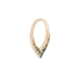 RISE + SHINE - BLUE TOPAZ OMBRE - SOLID 14KT GOLD CLICKER piercing-zone.com