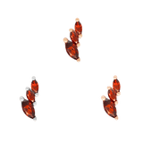 Side View Showing Elevation of Garnet Marquise Cuts in Multiplicity