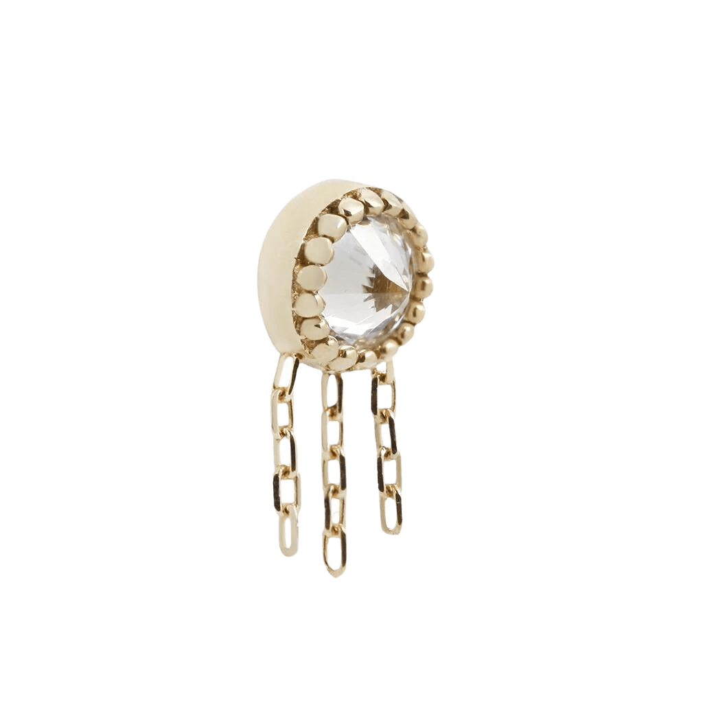 REBEL REBEL - CZ + CHAIN - THREADLESS END piercing-zone.com