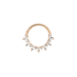 UNFORGETTABLE - CZ - SOLID 14KT GOLD CLICKER piercing-zone.com