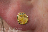 Side View of Vision End – Rutilated Quartz in Lobe Piercing