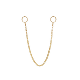 SINGLE BOX CHAIN - SOLID 14KT GOLD piercing-zone.com
