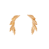 Solid gold piercing pin styled for helix or flat piercings