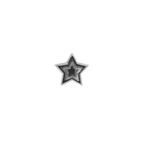 Starstruck 14K Gold Threadless End with Black Rhodium Star – Front View