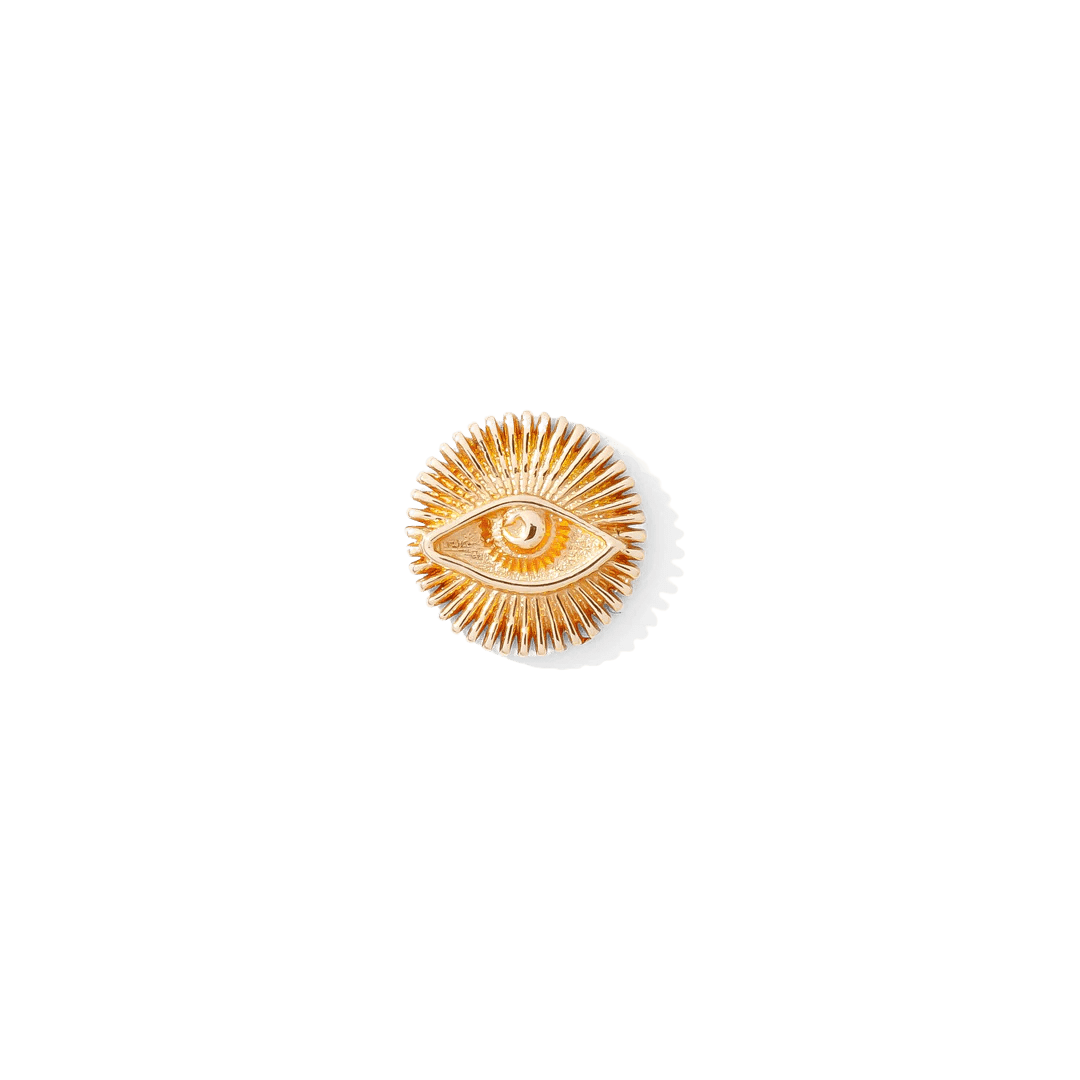Third eye gold piercing jewelry with radiating detail