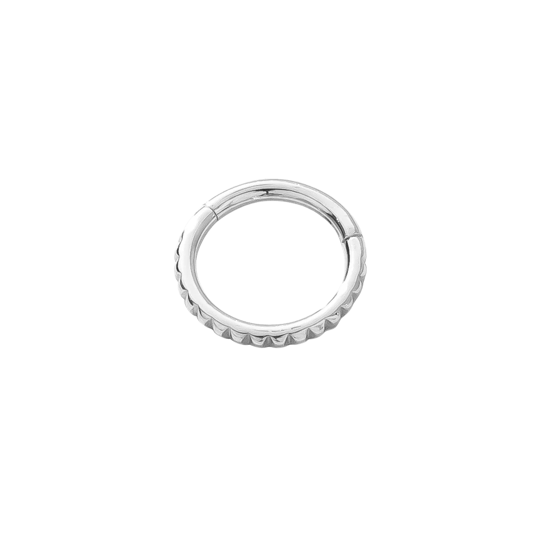 Tokyo 14K Gold Clicker with Studded Edge – Front View