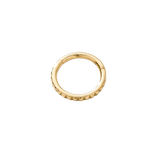 Tokyo Clicker in solid 14k gold with studded edge design